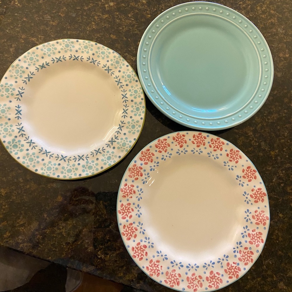 Set of 3 Small Dinner (or salad) Plates